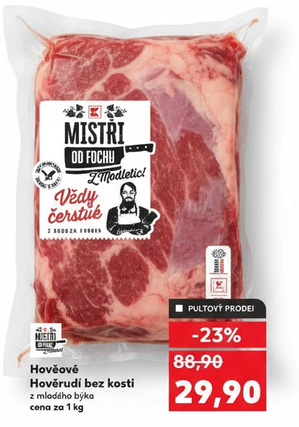 Hovězí hrudí bez kosti z mladého býka