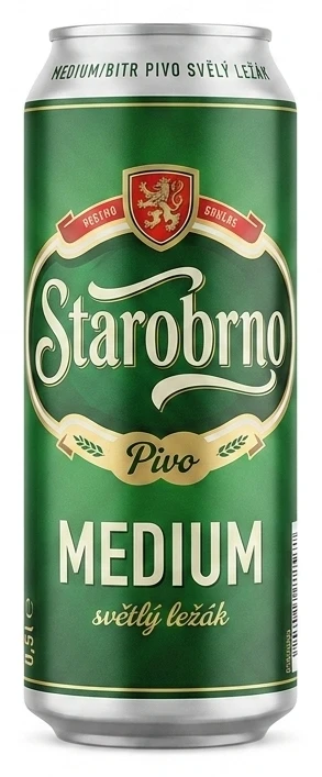 Starobrno Medium/Bitr Pivo světlý ležák