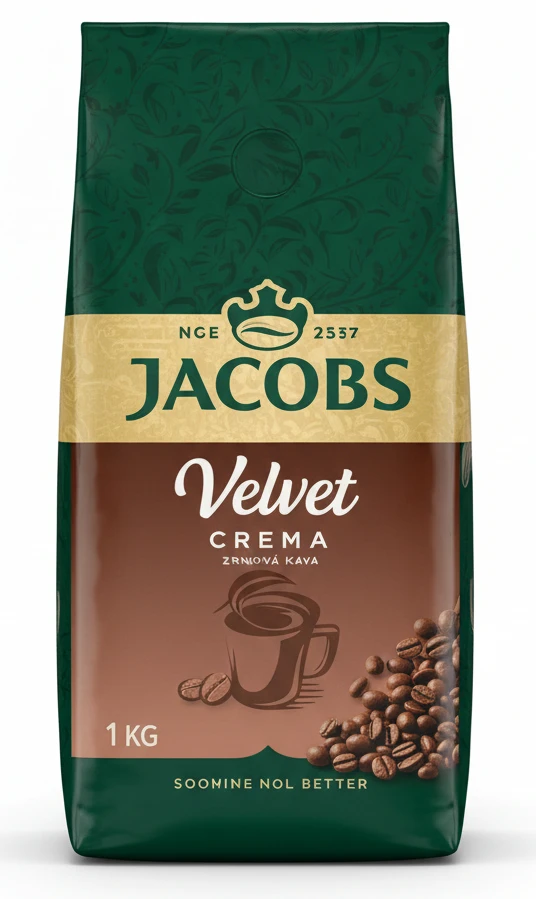 Jacobs Velvet Crema Zrnková káva