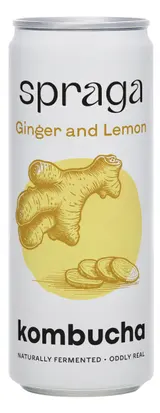 Spraga Kombucha Ginger and Lemon 330ml