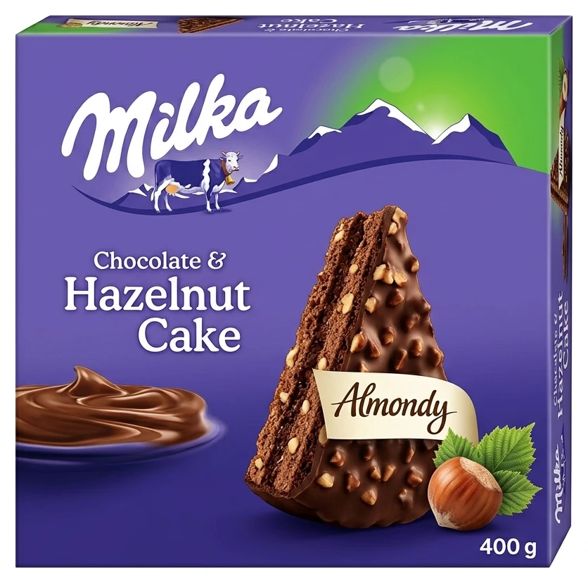 Mražený dort Milka s lískovými oříšky