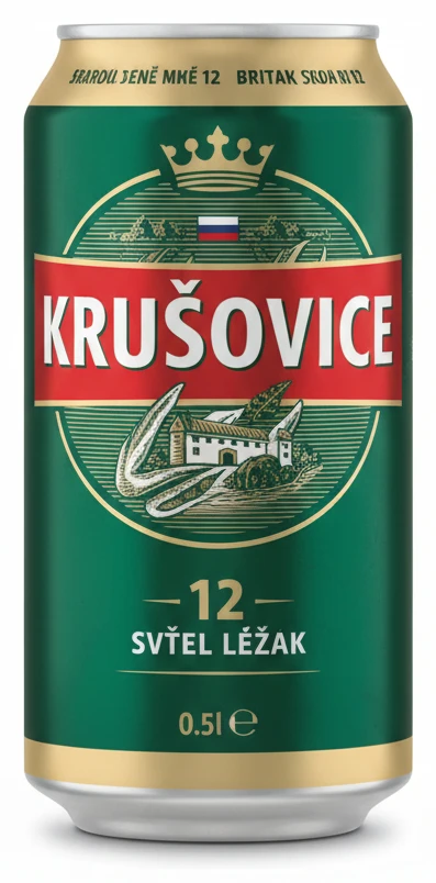 Krušovice 12 světlý ležák plech