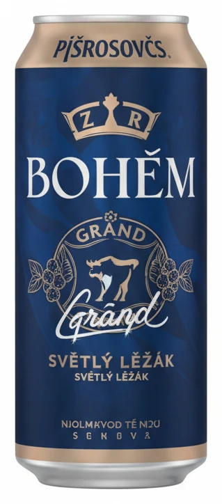 Zubr Grand světlý ležák plech