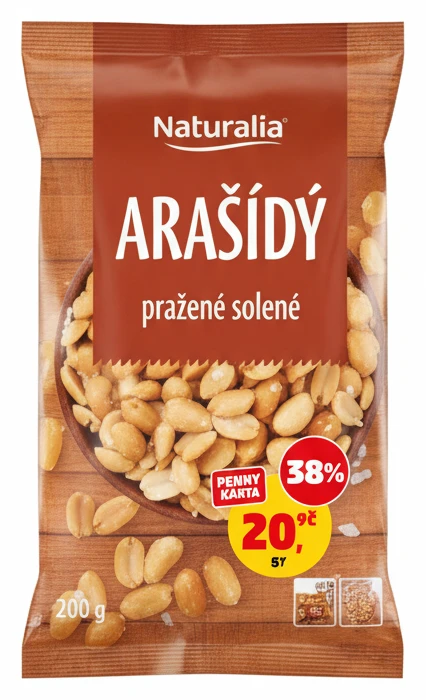 Arašídy Naturalia pražené solené