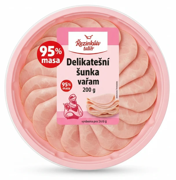 Delikatesní šunka vařená Řezníkův talíř