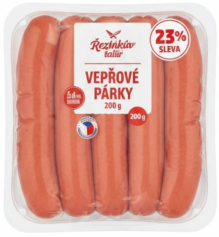 Vepřové párky Řezníkův talíř