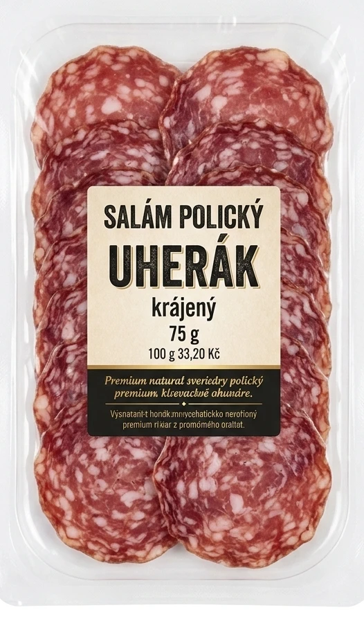 Salám Polický uherák krájený