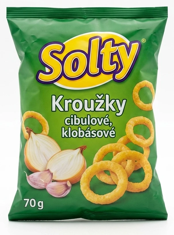Kroužky Solty cibulové, klobásové