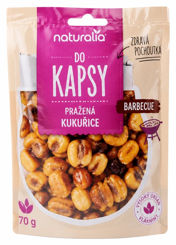 Pražená kukuřice Naturalia do kapsy barbecue