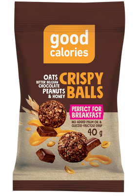 good calories Křupavé kuličky, s tmavou čokoládou, arašídy a medem