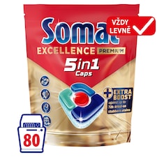 Somat Excellence Premium 5in1 kapsle do automatické myčky nádobí 80 ks 1488g