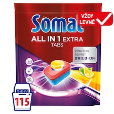 Somat All in 1 Extra Lemon & Lime tablety do myčky nádobí 115 ks 1909g