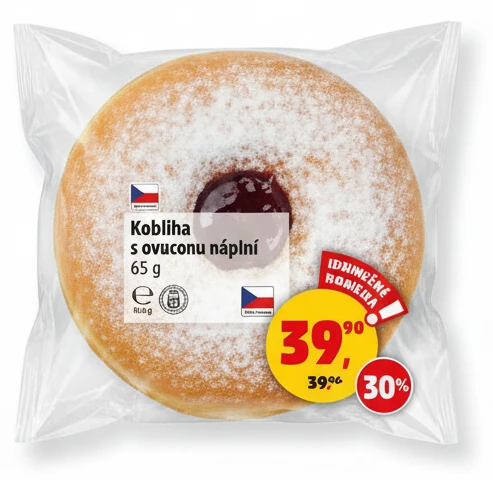 Kobliha s ovocnou náplní