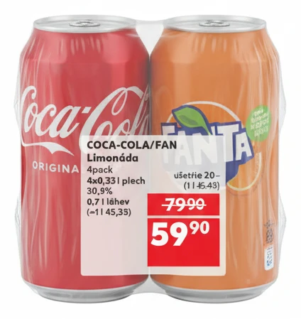 Coca-Cola/Fanta Limonáda 4pack
