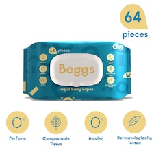 Beggs Dětské vlhčené ubrousky 64 ks