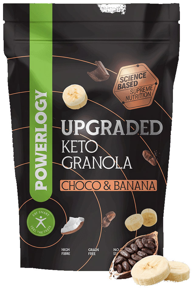 Powerlogy Upgraded keto granola čokoláda a banán