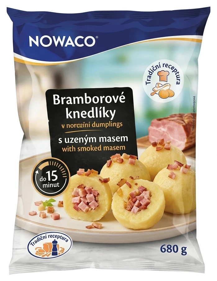 Nowaco Bramborové knedlíky s uzeným masem