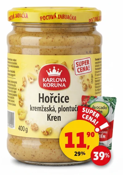Hořčice Karlova Koruna kremžská, plnotučná