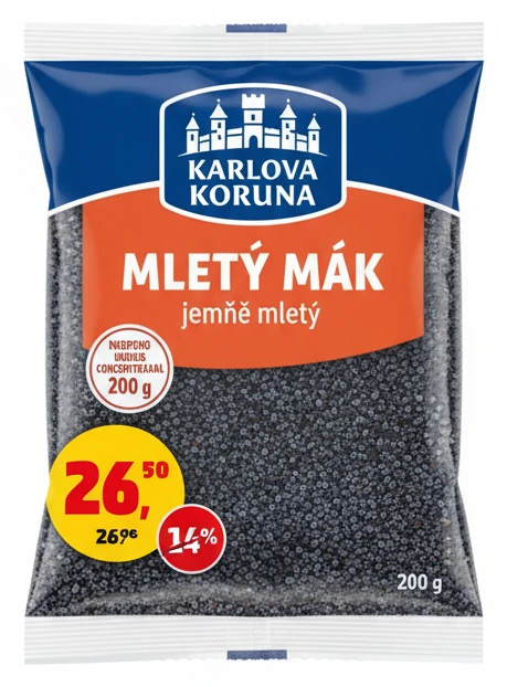 Mletý mák Karlova Koruna