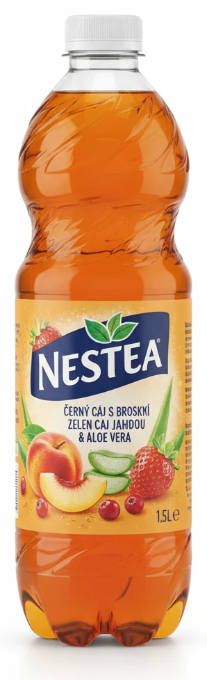Nestea černý čaj s broskví, zelený čaj s jahodou & aloe vera