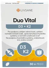 LIVSANE Duo Vital D3+K2 tob.30