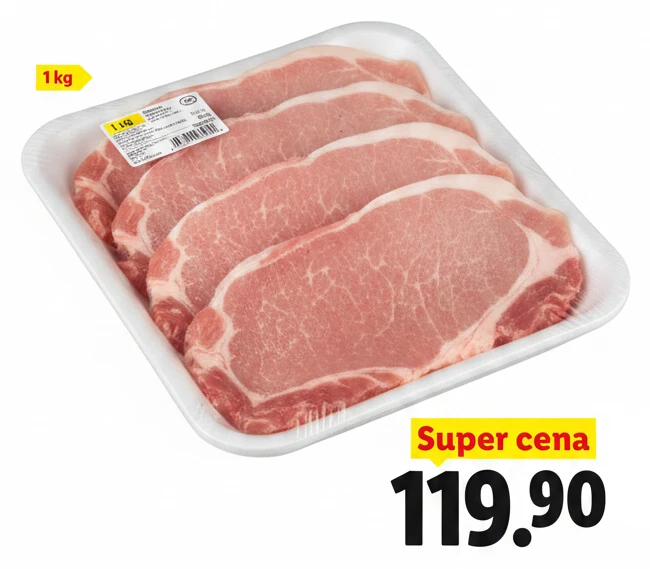 Vepřová krkovice s kostí - plátky