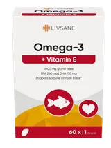 LIVSANE Omega-3 + Vitamin E tob.60