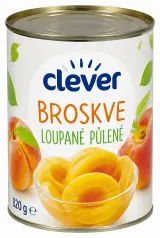 Clever Broskve loupané půlené