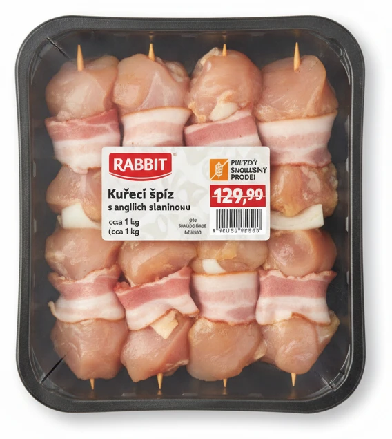 RABBIT Kuřecí špíz s anglickou slaninou
