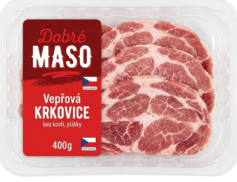Vepřová krkovice Dobré maso bez kosti, plátky