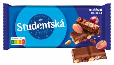 ORION Studentská pečeť, mléčná čokoláda s arašídy, rozinkami a želé