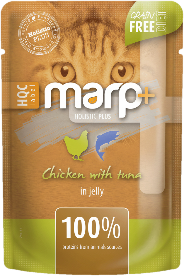 Marp Holistic Plus kapsička pro kočky – kuře s tuňákem v želé