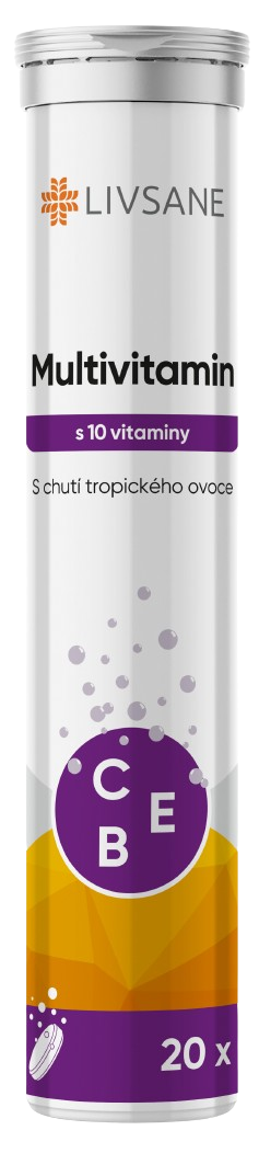 LIVSANE Multivitamin s 10 vitaminy šum.tbl.20ks