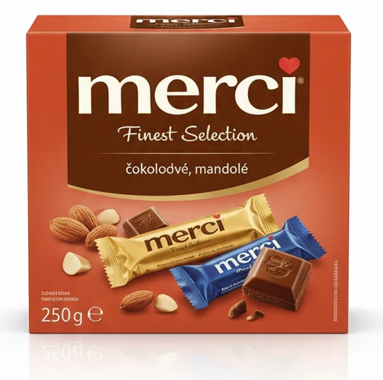 Merci čokoládové, mandlové