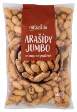 Arašídy Jumbo Naturalia neloupané pražené