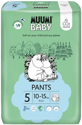 Muumi Baby Pants Maxi+ kalhotkové EKO pleny vel. 5 (10-15 kg)