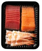 Oceans Sushi set 3 (losos sashimi plátky, tuňák sashimi plátky, krevety ebi)