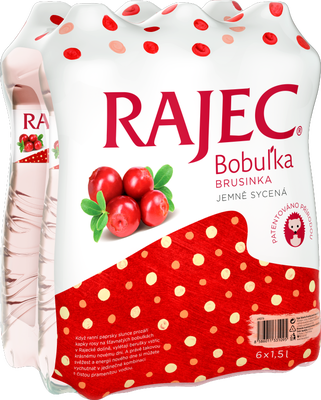 Rajec Pramenitá voda Brusinka jemně sycená 6x1,5l