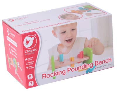 Teddies Zatloukačka s kladívkem dřevo/plast 8 ks 12m+