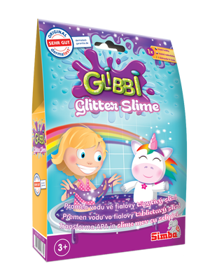 Simba Toys Glibbi Glitter Slime sliz fialový třpytivý