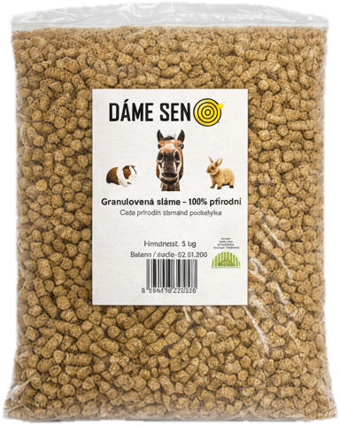 Dáme seno Granulovaná podestýlka – slaměná