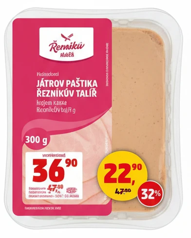 Játrová paštika řezníků talíř