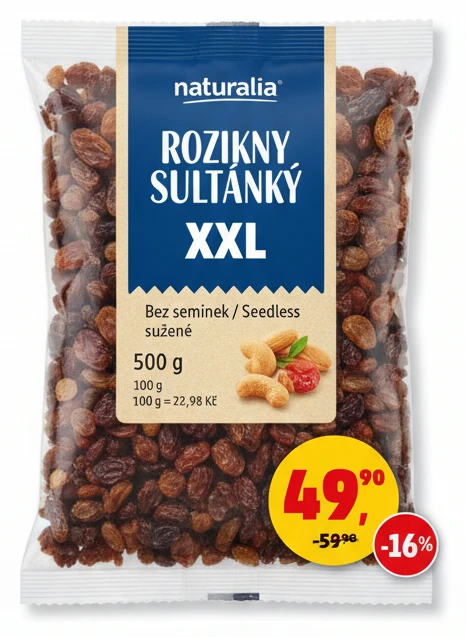 Rozinky Sultánky XXL Naturalia
