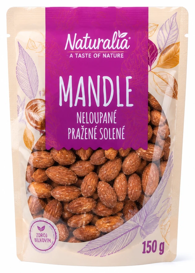 Mandle neloupané Naturalia pražené solené
