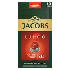 Jacobs Lungo Classico pražená mletá káva v kapslích 52g