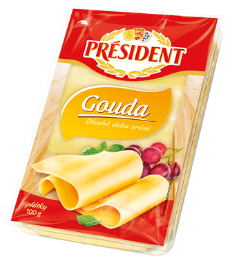 Président Gouda plátkový sýr
