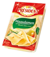 Président Maasdamer plátkový sýr