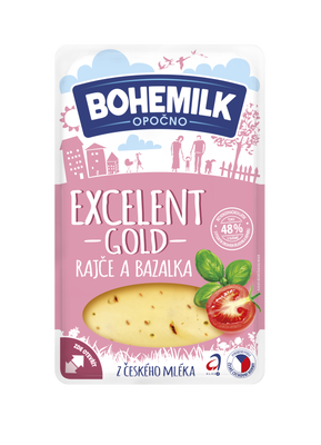 Bohemilk Excelent Gold 48% bazalka-rajče plátky