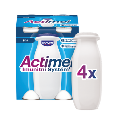 Actimel Probiotický jogurtový nápoj s vitamíny bílý 4x100g