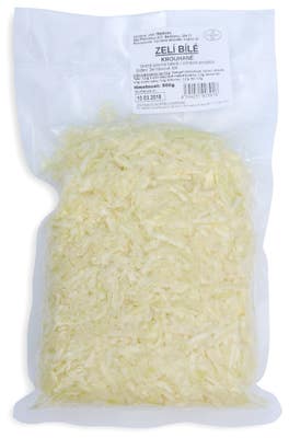 Zelí hlávkové bílé krouhané, vakuové balení